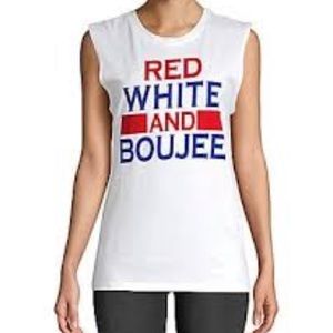 Prince Peter Graphic Muscle Tee Red White Boujee
